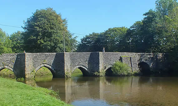 The ancient bridge over the Fowey River at Lostwithiel
